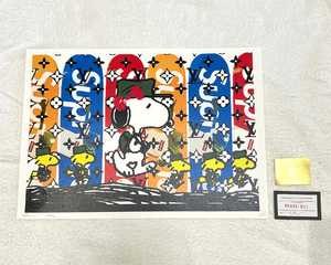 世界限定100枚 DEATH NYC スヌーピー SNOOPY ヴィトン LOUISVUITTON SUPREME ポップアート PEANUTS アートポスター 現代アート KAWS Banksy