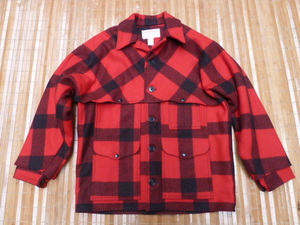 訳有 未使用 MADE IN USA FILSON Double Mackinaw JKT US/44 RED/BLK