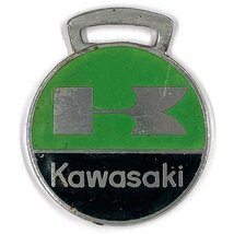 カワサキ キーホルダー用メダル Kawasaki Key Chain Medal ビンテージ ロゴ バイカー レザークラフト Vintage Biker Leather Craft_画像1