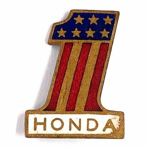 Honda № один винтажный значок штифта Honda no, 1 винтажный булавки Honda Hondica Car Pins Biker Японский мотоцикл байкер #1 NO1