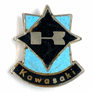 カワサキ ロゴ ビンテージ ピンバッジ Kawasaki Logo Vintage Pin 国産旧車 バイク バイカー 川崎 ピンズ Motorcycle Japan Pins