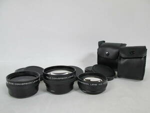 【1204i F7324】 テレコンバージョンレンズ まとめ 3点 TELE CONVERSION LENS/×1.4 KST-14/×0.7 KSW-07P 付属品付 37mm 46mm S ケース付 