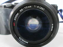 【1212n F7725】MINOLTA ミノルタ α-7000 AF ZOOM 35-70ｍｍ 1:4(22)/AF ZOOM 70-210mm 1:4(32)/フード/フラッシュ PROGRAM 1800AF_画像8