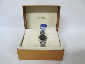 【1218n Y7919】未使用 CITIZEN Sharex シチズン シャレックス 腕時計 レディース GL10-002453-01 クォーツ デイト 黒文字盤 箱/取説あり