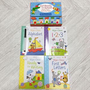 Usborne 書いて消せる wipe clean 英語ワークブックドリル4冊