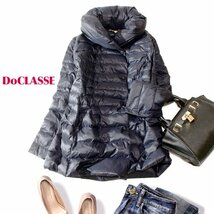 ☆☆ 美品 DoCLASSE ドゥクラッセ ☆☆ 大人可愛い 暖か 軽量 薄手 ダウンコート L 23A12_画像1