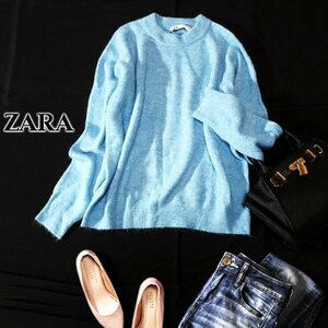 美品 ザラ ZARA ゆったり可愛い ふんわり アルパカ・ウール ニット セーター L 秋 冬 23A12