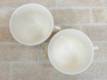 未使用品! WEDGWOOD/ウェッジウッド QUEEN's PLAIN/クイーンズプレーン ペア カップ＆ソーサー 2客セット ◯ 【5599y1】_画像5