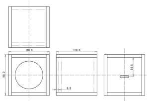 【9M1010J】9mm厚MDF エンクロージャーキット 径指定可