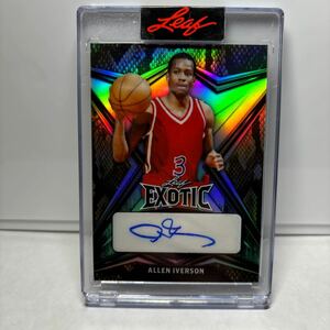 【 未開封　10シリ ファーストナンバー】 Allen Iverson Auto サイン /10 Snakeskin パラレル 2022 Leaf Exotic NBA