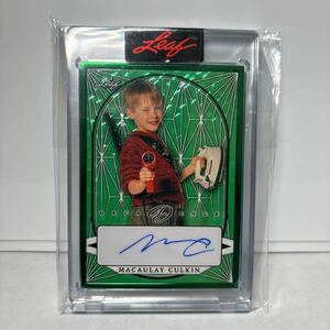 【 未開封　5シリ 】 MACAULAY CULKIN /5 マコーレーカルキン Auto サイン Green パラレル 2023 Leaf Decadence Pop Century