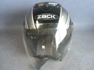 A-3 【ジャンク品】 Zack ザック TNK ZR-11 ヘルメット ジェットヘルメット シールド オートバイ フリーサイズ 58-59㎝