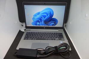 （854）HP　EliteBook 840 G5 Corei5-8350U メモリ16GB SSD128GB　Windows11Pro 14インチ FHD ソフト400本バンドル
