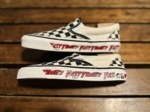 VANS FAST TIME SLIP-ON バンズ スリッポン チェッカー ファーストタイム アナハイム ボルト ANAHEIM FACTORY style44 style36 25.0 25 7