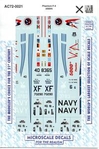 1/72 マイクロスケールデカール　 AC72-0021 F-4 Phantoms Fancy Phantoms and The 5000th Phantom