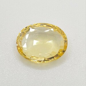 イエローサファイヤ ルース 11.849ct ノーヒート　可能性有 サファイア 通常加熱 ソーティング付 