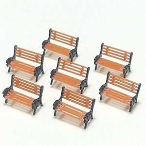 ジオラマ模型 公園のベンチA 1/150 6個入り 建築模型 鉄道模型 Nゲージ 椅子
