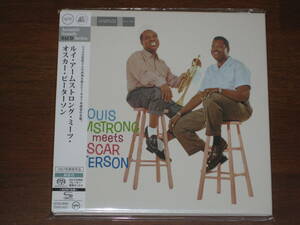 LOUIS ARMSTRONG & OSCAR PETERSON アームストロング & ピーターソン/ ~ミーツ~ 2023年発売 紙ジャケ SHM-SACD SACD専用盤 国内帯有