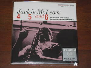 JACKIE MCLEAN ジャッキー・マクリーン/ 4 5 AND 6 2013年発売 Analogue P社 Hybrid SACD 輸入盤