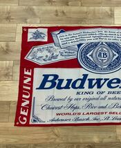 バドワイザー Budweiser 特大フラッグ バナー 約150×90cm タペストリー 旗 ガレージ装飾 アメリカン 店内装飾 ビール コロナ インテリア _画像2