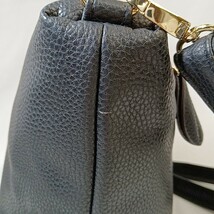 H #【商品ランク:B】 ヴィンテージジュエルズ Vintage Jewels レザー ショルダー / クロスボディ バッグ 斜め掛け ブラック 黒系_画像10