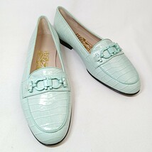  A +【商品ランク:B】サルヴァトーレ・フェラガモ Salvatore Ferragamo ガンチーニ レザー パンプス size5 1/2 レディース シューズ 婦人靴_画像2