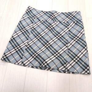 N $ 【商品ランク:】バーバリー ブルーレーベル BURBERRY BLUE LABEL チェック柄 タイトスカート size38 レディース 婦人服 水色系