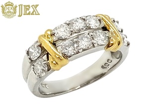 Diamond Pt900 K18 Diamond Ring № 48254