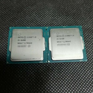 Intel　Core i5 6400　CPU　SR2L7　(2枚セット)　BIOS起動確認済　【中古、ジャンク扱】