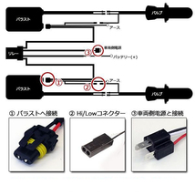 年末キャンペーン！送料無料！リレー HID H4 Hi/Lowスライド切替 リレーハーネス 1本 35W/55W (電圧低下防止リレー)_画像4