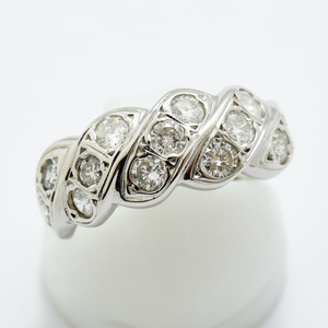 ジュエリーマキ リング JEWELRY MAKI 指輪 ダイヤモンド 1.01 PT850 約12.5号 新品仕上げ 中古