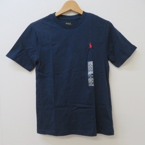 YSS3534★POLO RALPH LAUREN/ポロ ラルフローレン 半袖クルーネックTシャツ ポニー刺繍 ネイビー ボーイズM 150cm 未使用★A