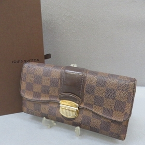 E901★LOUIS VUITTON ダミエ ポルトフォイユ システィナ 長財布 CA3191★A