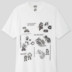 UNIQLO スーパーマリオ 35周年 モノクロ 半袖Tシャツ 3XL ホワイト ユニクロ★新品未使用