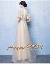 新品　カラードレス　ロングドレス　ファスナータイプ　二次会　お色直し　パーティ　ステージ　演奏会　卒業式　 Evening dress DJ443_画像6