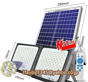 LED投光器 ソーラーライト 街灯 屋外用 太陽光発電 防水 高輝度 バッテリー残量表示 防犯ライト ガーデンライト駐車場 照明 庭用 4000W