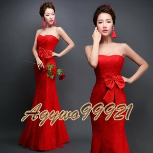  new goods color dress long dress red | navy blue | champagne color 3 color equipped two next . color correcting party stage Mai pcs YLH159