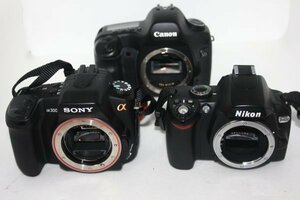 【デジタル一眼レフカメラ３台まとめ売り】Nikon D40x・Canon EOS 5D・SONY α300 #0093-657