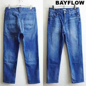 即決★ 送料無★ ベイフロー　テーパードフィットデニムパンツ　W70cm　強ストレッチ　藍青　レディース　Sz.2　BAYFLOW　G686