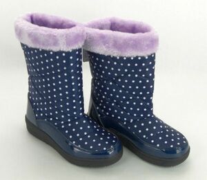 B Дети вниз по ботинкам 18,0 см темно -синий узор снежных сапог зимние ботинки холодные сапоги мех пух нижний нижний дамы 17991
