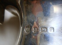 英国銀製刻印 水差しポット 高さ約18cm 重量約468g シルバー ジャグ ホールマーク アンティーク_画像8