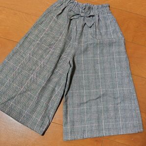 ガウチョ パンツ キュロット チェック 140cm