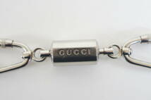 GUCCI グッチ シルバーカラー カラビナ ダブル キーホルダー キーリング 4512183741_画像2