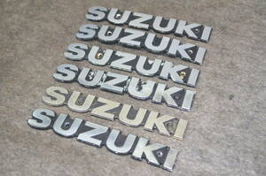 【Y23-1700】SUZUKI　GS400他用　純正タンクエンブレム6個セット　中古品/GS400タンクエンブレム/スズキタンクエンブレム