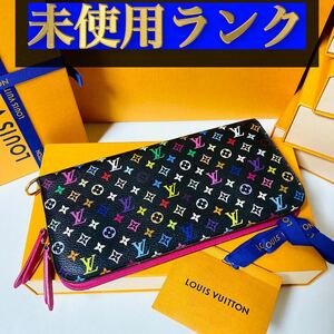 812【ほぼ未使用ランク】★激レア★ルイヴィトン★ジップ 長財布 アンソリッド モノグラム マルチカラー★正規品★