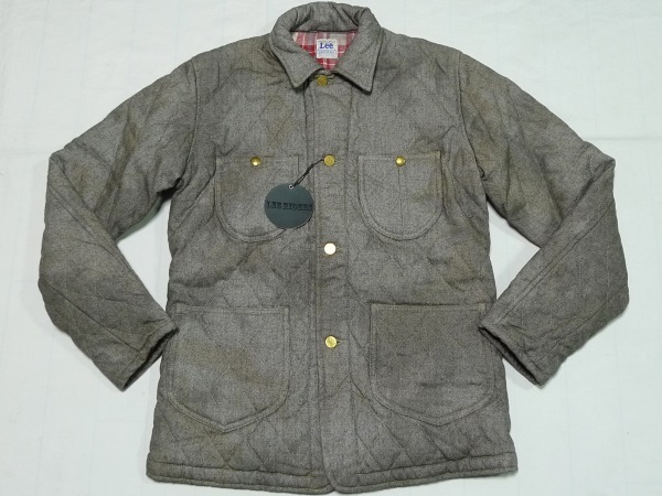 新品Leeリー限定[QuiltingCoverall]キルティングカバーオールS(36)ベージュ茶UsedWash\19800