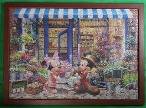 テンヨー ディズニー ジグソーギャラリー ミニーのフラワーショップ 1000pcs ジグソーパズル パネル入り完成品 DW-1000-393