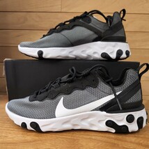 26.5cm 新品正規品 NIKE ナイキ リアクト エレメント スニーカー REACT ELEMENT 55 SE シューズ メンズ 　CI3831-002　ブラック/ホワイト_画像1