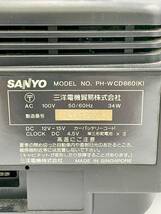 １円スタート SANYO CDラジカセ PH-WCD 660 REMOCON ZOOSCENE 三洋 サンヨー ダブルカセットデッキ 本体のみ リモコン無し 通電確認済_画像9