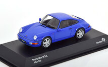 solido 1/43 Porsche 911 (964) RS　ブルー　ポルシェ_画像1
